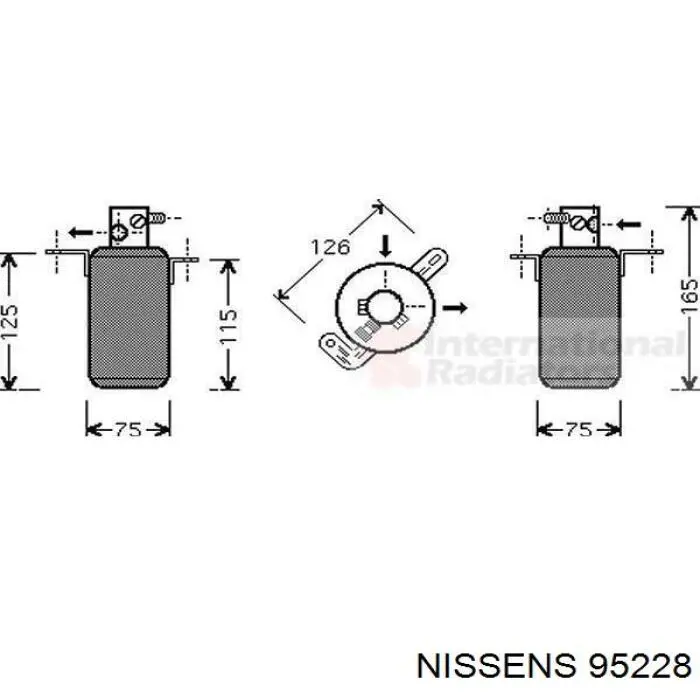 Ресивер-осушувач кондиціонера Nissens 95228 ціна, від 23.14 USD