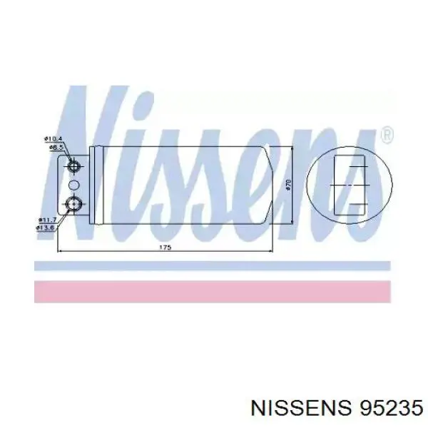 Ресивер-осушувач кондиціонера Nissens 95235 ціна, від 24.52 USD