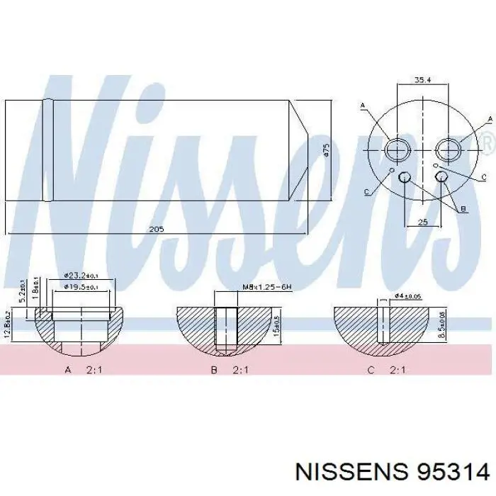 95314 Nissens ресивер-осушувач кондиціонера