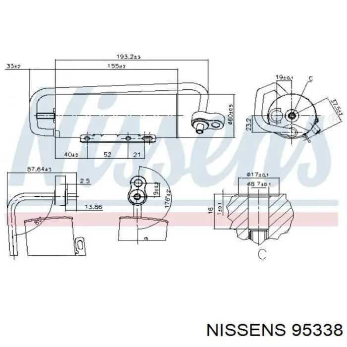 95338 Nissens ресивер-осушувач кондиціонера
