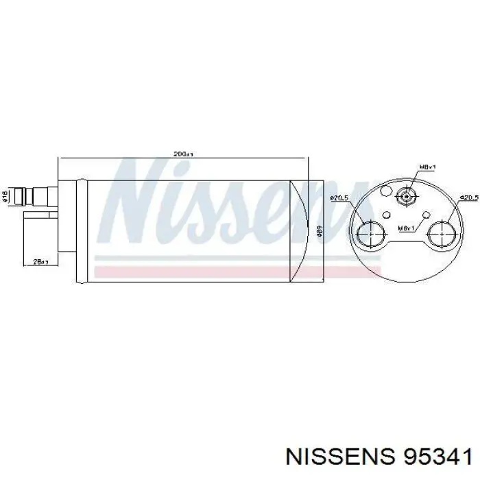 95341 Nissens ресивер-осушувач кондиціонера
