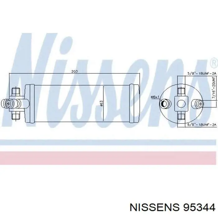 95344 Nissens ресивер-осушувач кондиціонера