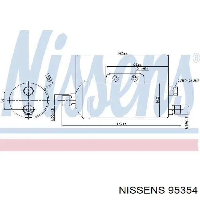 95354 Nissens ресивер-осушувач кондиціонера