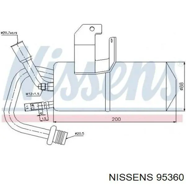 95360 Nissens ресивер-осушувач кондиціонера