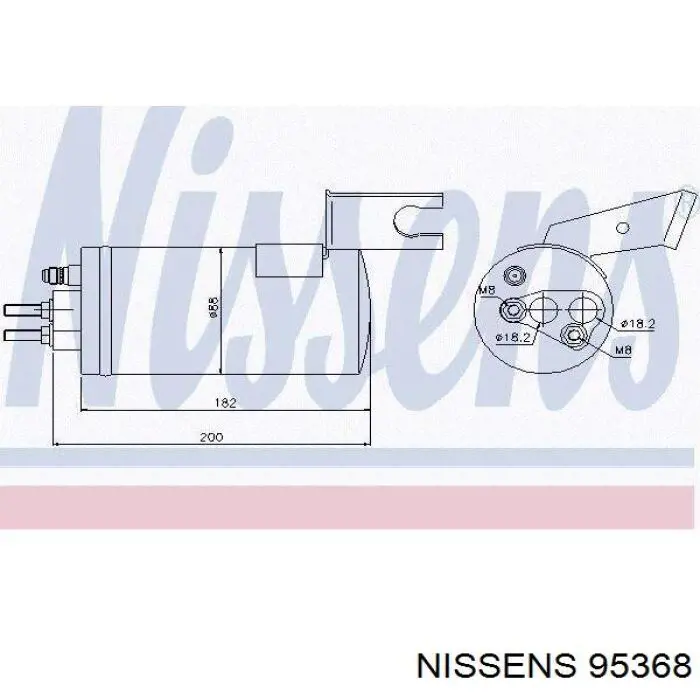 Ресивер-осушувач кондиціонера Nissens 95368 ціна, від 30.29 USD
