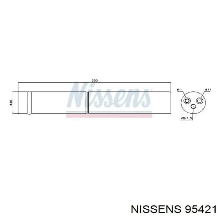 95421 Nissens Ресивер-осушувач кондиціонера
