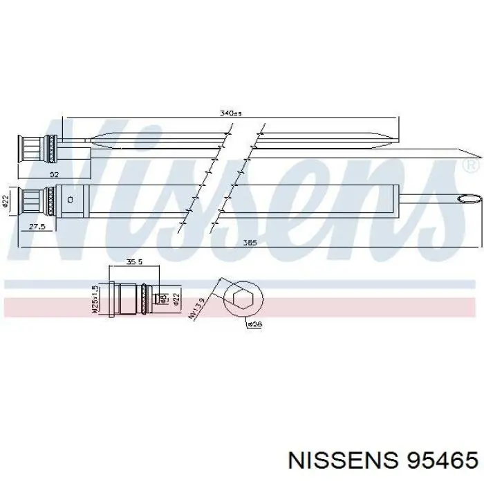 95465 Nissens ресивер-осушувач кондиціонера