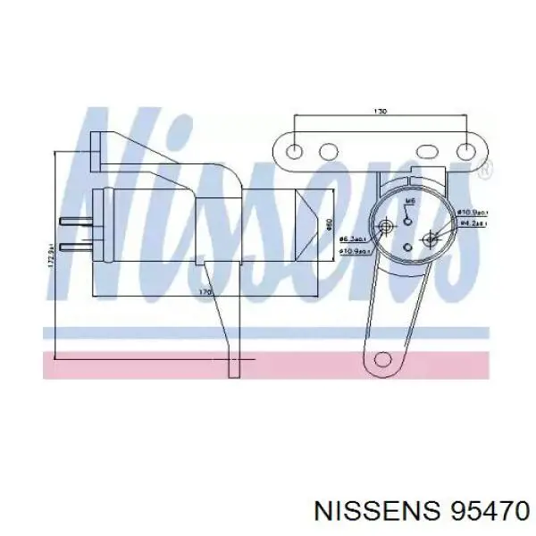 95470 Nissens ресивер-осушувач кондиціонера