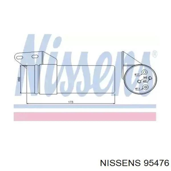 95476 Nissens ресивер-осушувач кондиціонера