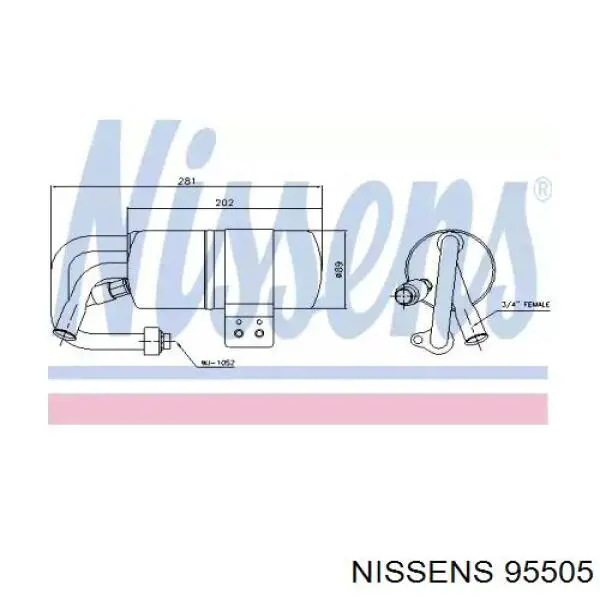 95505 Nissens ресивер-осушувач кондиціонера