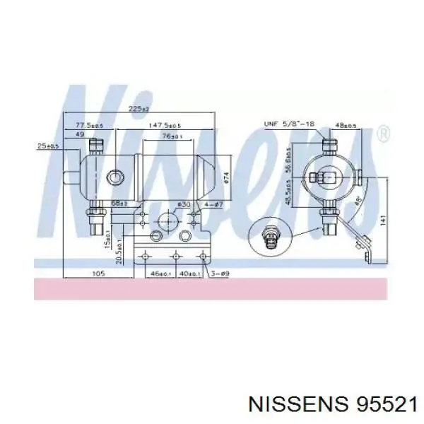 Ресивер-осушувач кондиціонера Nissens 95521 ціна, від 48.18 USD