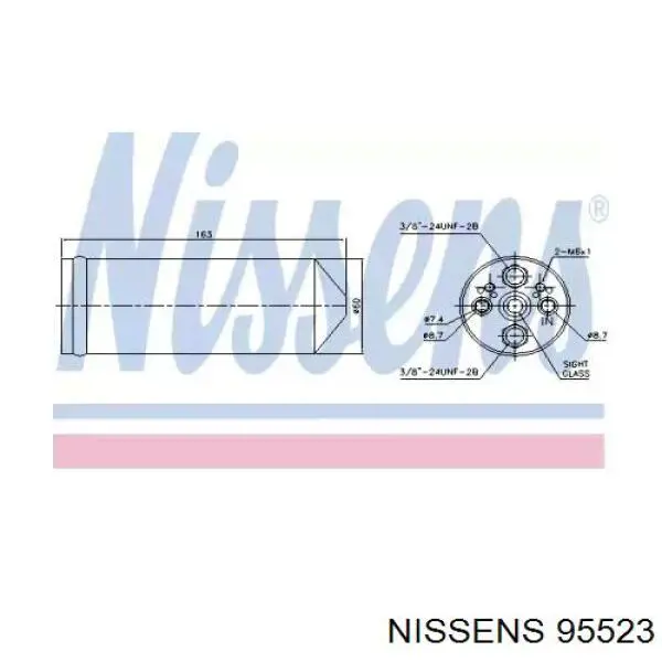 Ресивер-осушувач кондиціонера Nissens 95523 ціна, від 17.50 USD