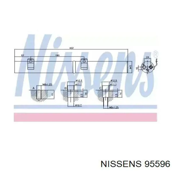 95596 Nissens ресивер-осушувач кондиціонера