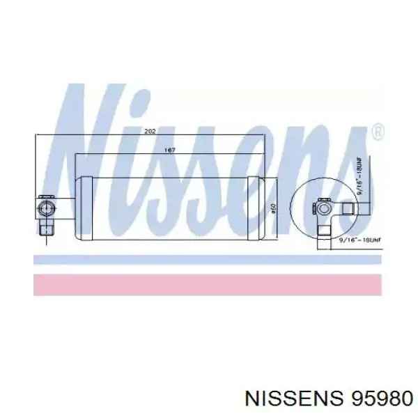 Купити 95980 Nissens Ресивер-осушувач кондиціонера