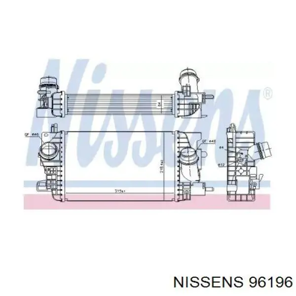 Система охолодження наддувочного повітря Nissens 96196 ціна, від 37.26 USD