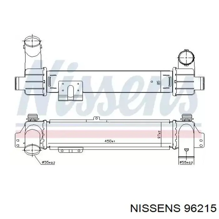 96215 Nissens радіатор интеркуллера