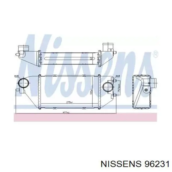96231 Nissens радіатор интеркуллера