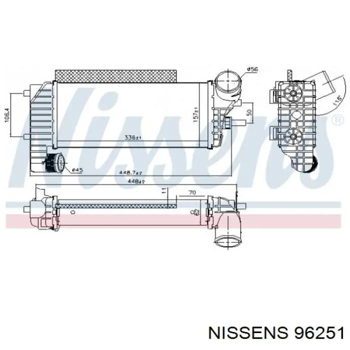 96251 Nissens радіатор интеркуллера
