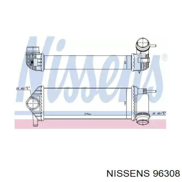 96308 Nissens радіатор интеркуллера