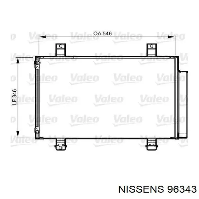 Купити 96343 Nissens Радіатор интеркуллера