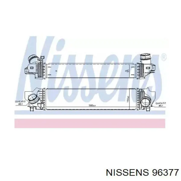 96377 Nissens радіатор интеркуллера
