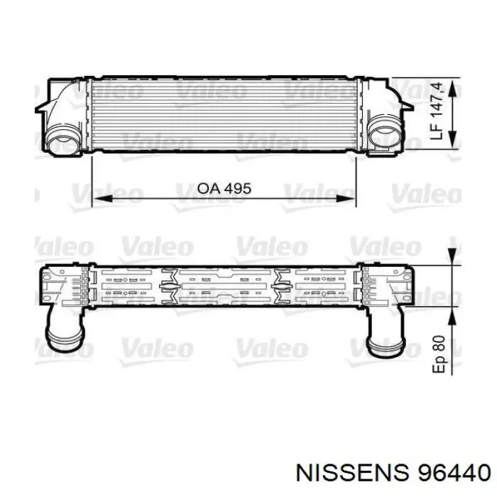 Купити 96440 Nissens Радіатор интеркуллера