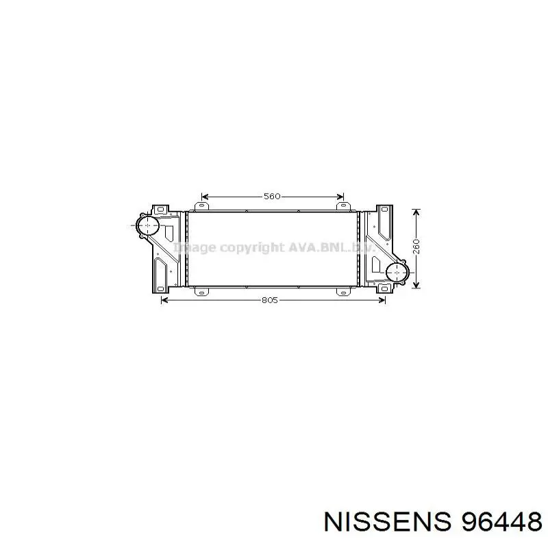 96448 Nissens радіатор интеркуллера