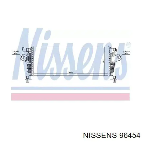 96454 Nissens радіатор интеркуллера