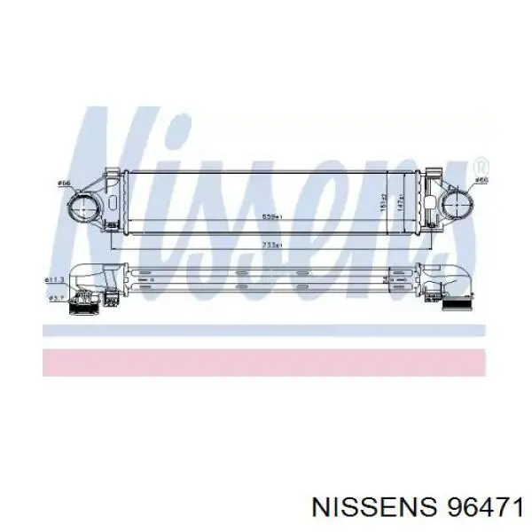 96471 Nissens радіатор интеркуллера