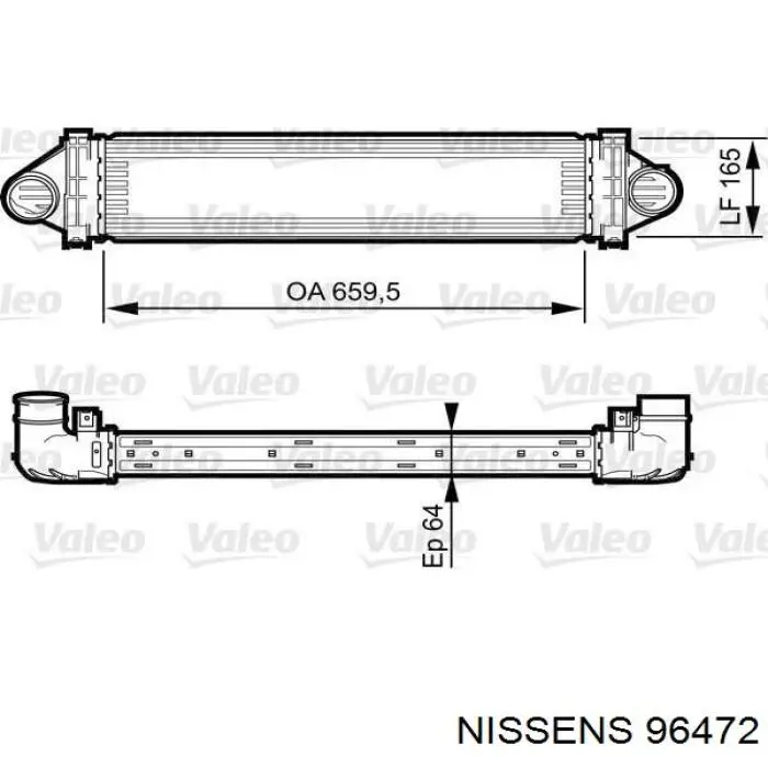 96472 Nissens радіатор интеркуллера