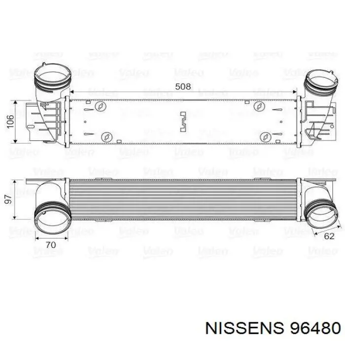 Система охолодження наддувочного повітря Nissens 96480 ціна, від 134.16 USD