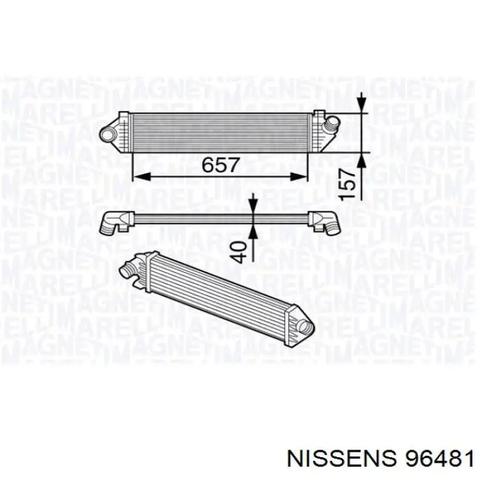 96481 Nissens радіатор интеркуллера