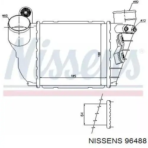 96488 Nissens радіатор интеркуллера