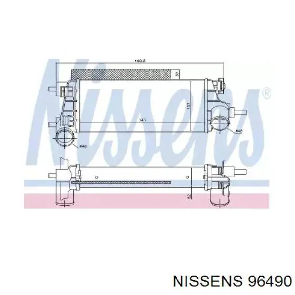 96490 Nissens радіатор интеркуллера