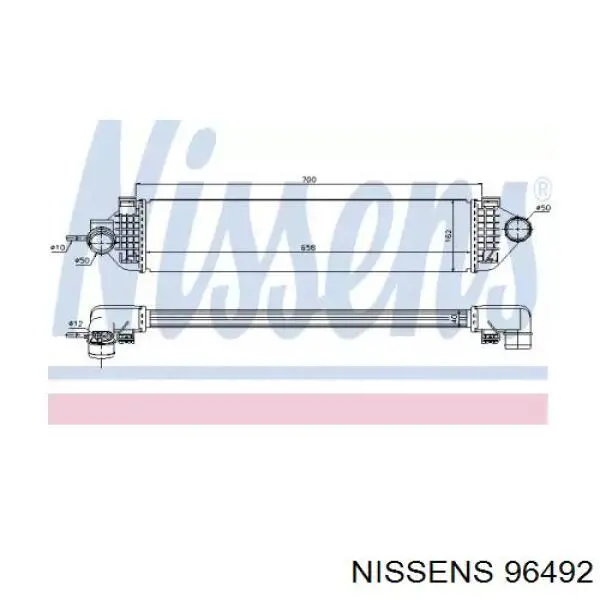 96492 Nissens радіатор интеркуллера