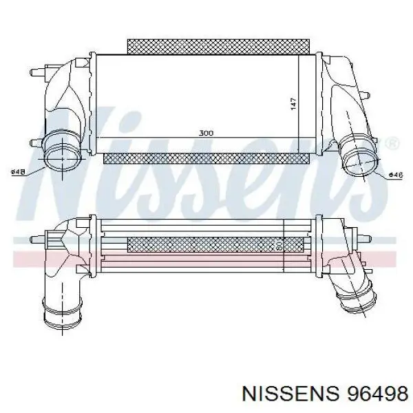96498 Nissens радіатор интеркуллера