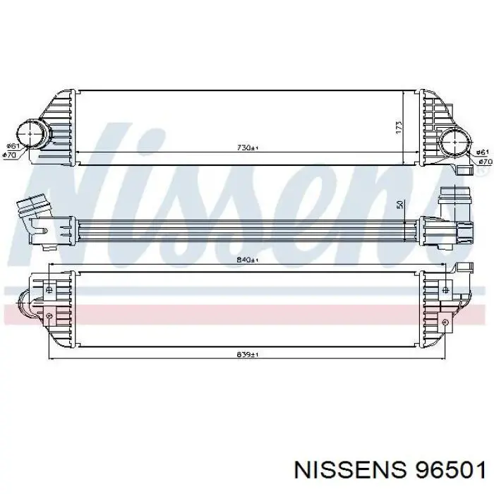 96501 Nissens радіатор интеркуллера