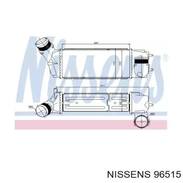 96515 Nissens радіатор интеркуллера