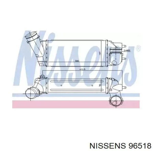 96518 Nissens радіатор интеркуллера