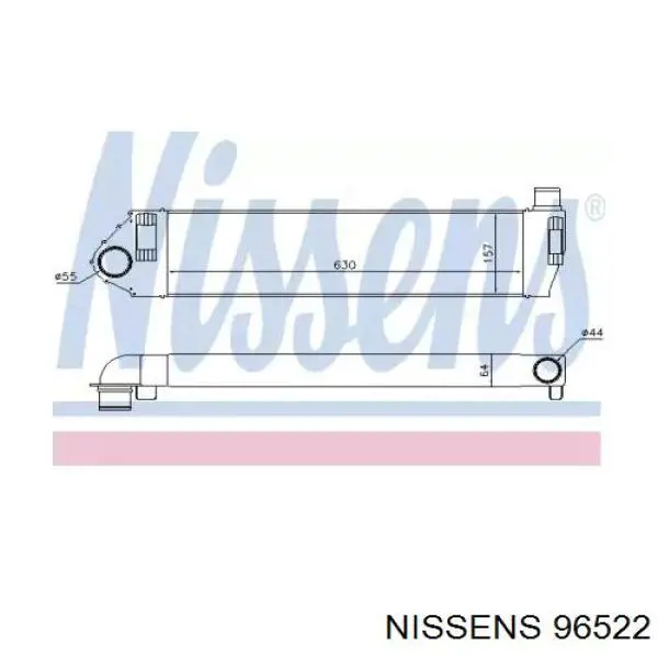 96522 Nissens радіатор интеркуллера
