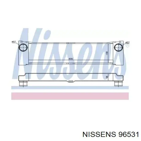 96531 Nissens Охолоджувач наддувочного повітря