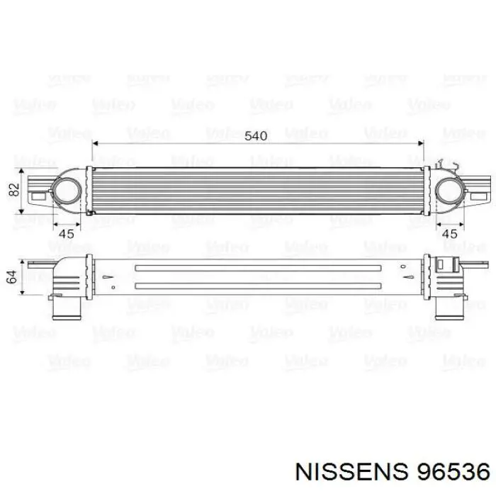96536 Nissens радіатор интеркуллера
