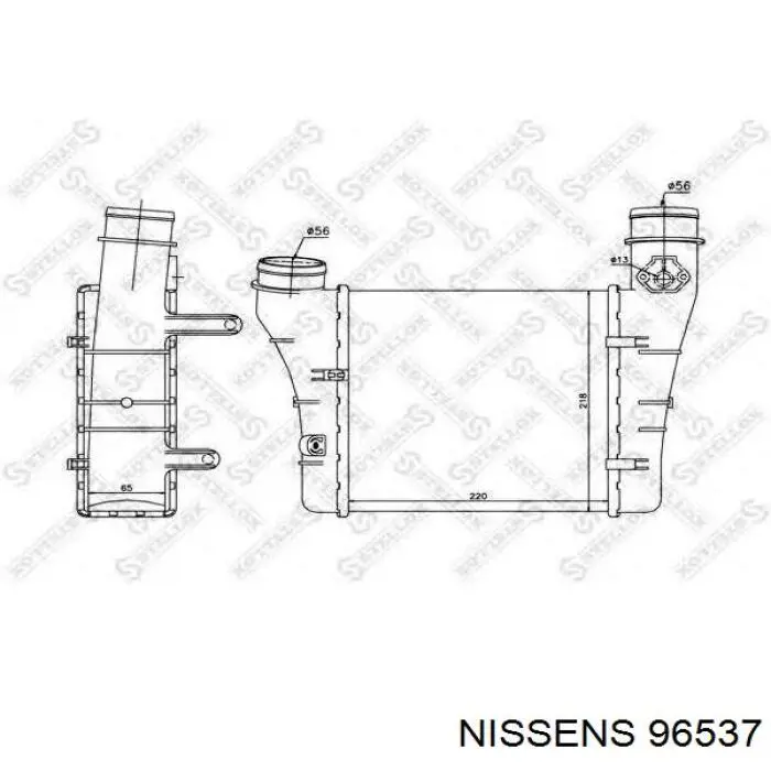 Купити 96537 Nissens Радіатор интеркуллера