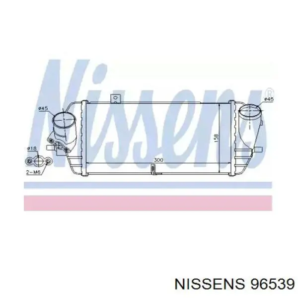 Радіатор интеркуллера 96539 Nissens