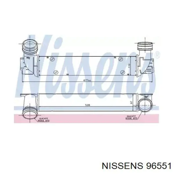 96551 Nissens радіатор интеркуллера