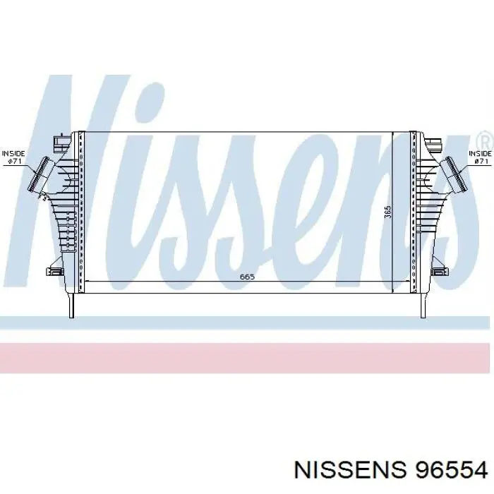 96554 Nissens радіатор интеркуллера