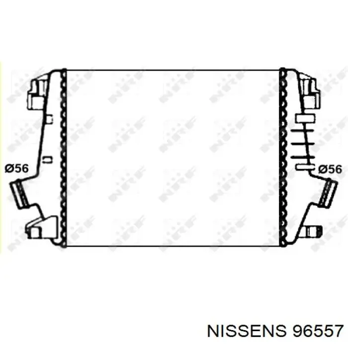 Радіатор интеркуллера 96557 Nissens