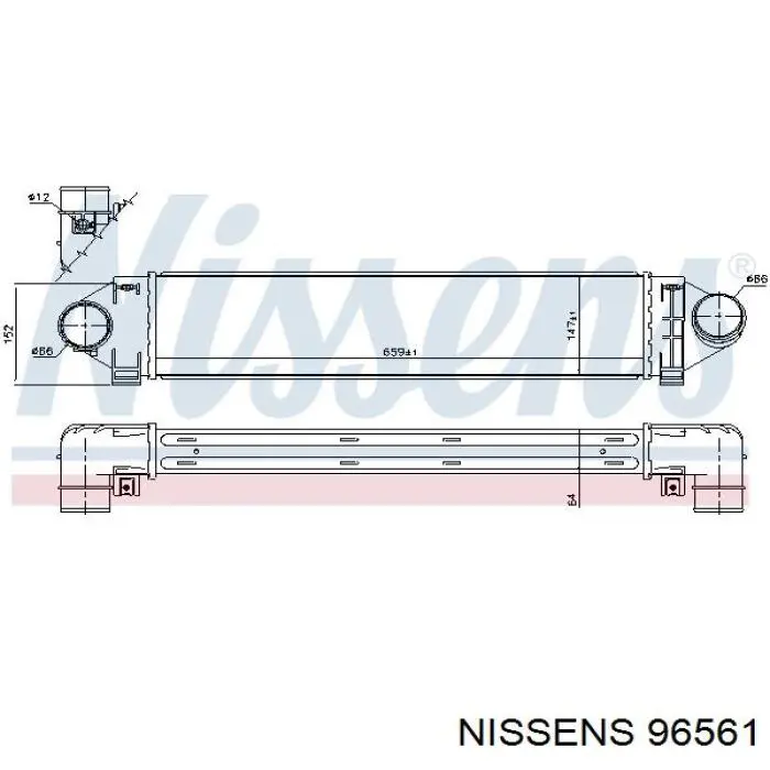 96561 Nissens радіатор интеркуллера