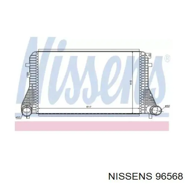 96568 Nissens Охолоджувач наддувочного повітря