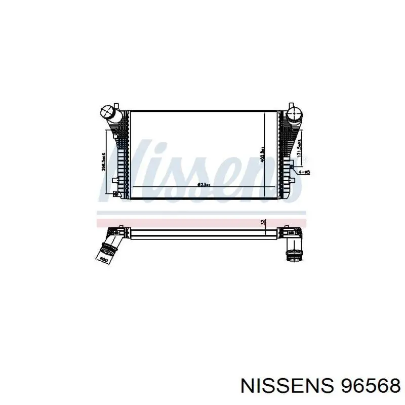 96568 Nissens радіатор интеркуллера